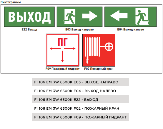 FI 106 EM 3W with SAFETY SIGNS