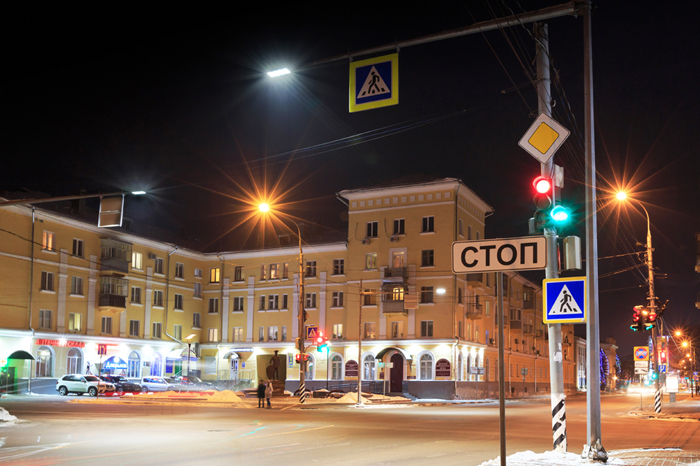 Освещение центральной улицы г. Ульяновска